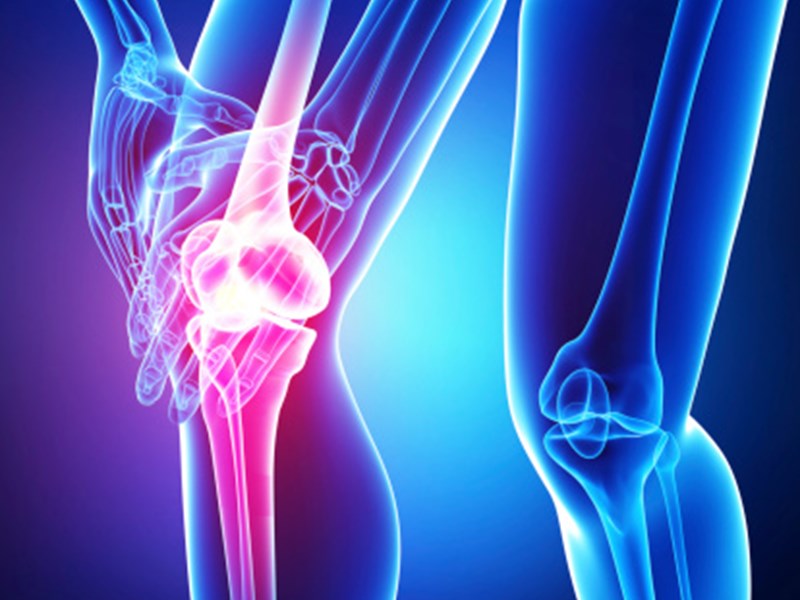 Фото знімок МРТ колінного суглоба здорової людини (норма)